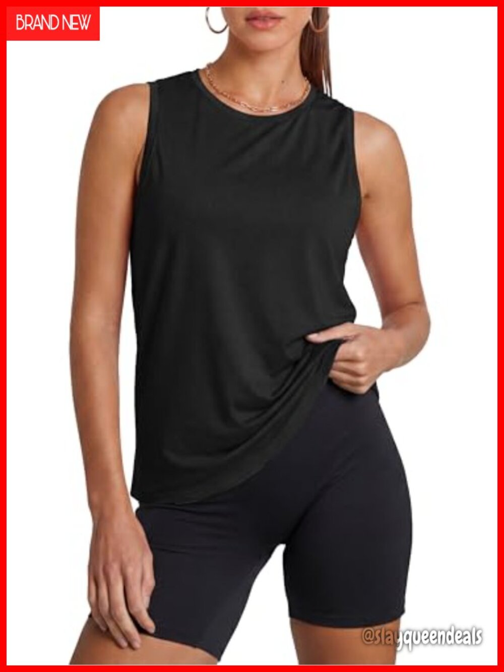 Women's Athletic Workout Tank Top Sleeveless Pilates Gym Top